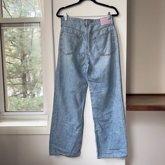 Rag & Bone Featherweight Logan Wide-Leg Jeans Audrey Light Wash Blue 27 - Picture 9 of 15